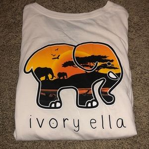 long sleeve ivory ella top